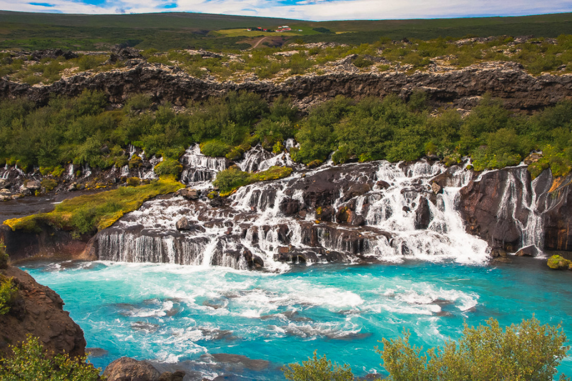 Hraunfossar Waterfalls Iceland